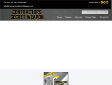 Tablet Screenshot of contractorssecretweapon.com